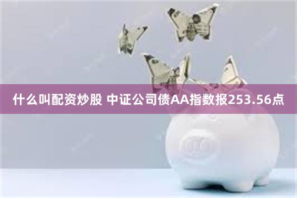 什么叫配资炒股 中证公司债AA指数报253.56点